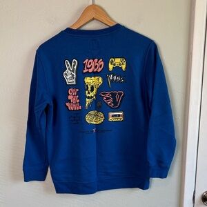 Bundle 2 for $30! Vans Kids Blue Crewneck Sweatshirt with White Logo L 14-16